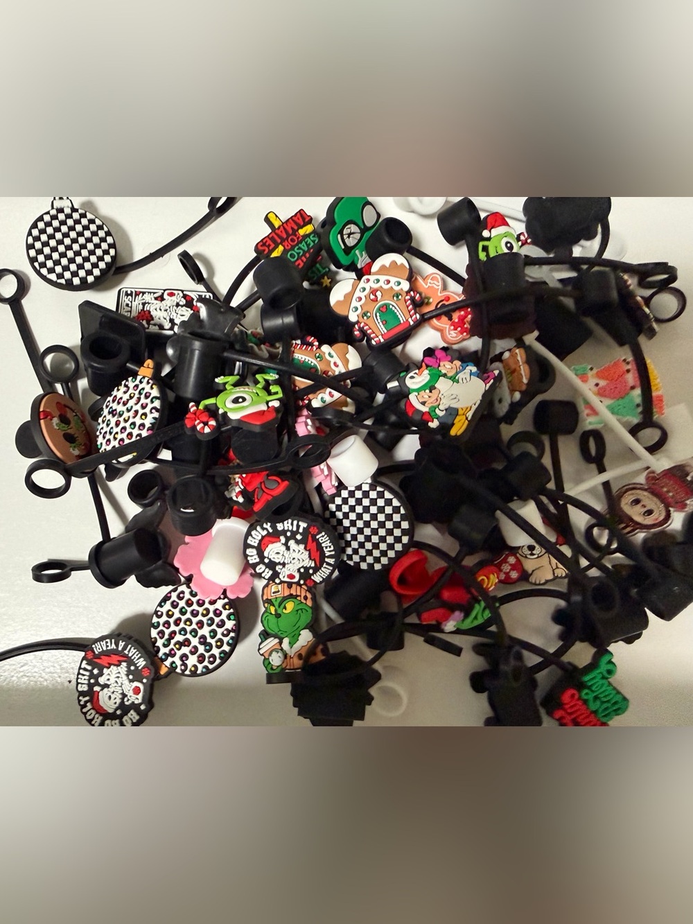 Straw Topper Bundle - Christmas 30 Random Toppers